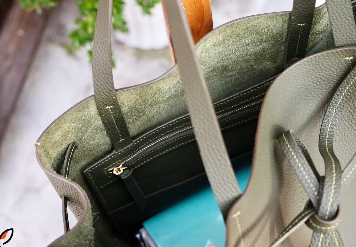 Tote Bag - Da Togo - SaddleBrown - Hình 7