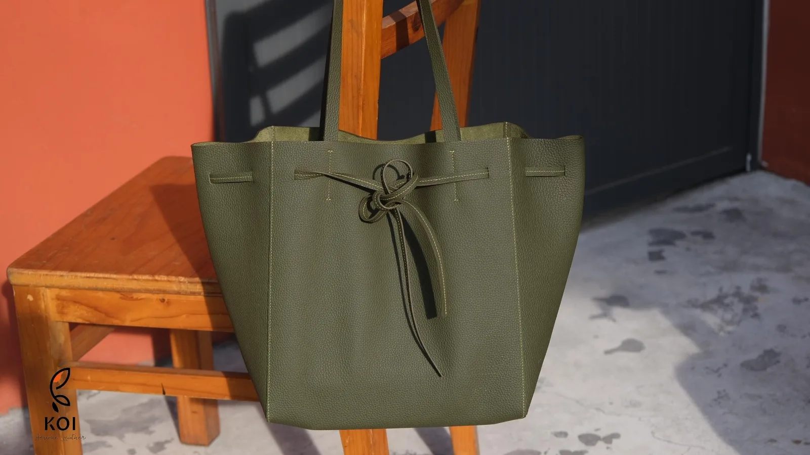 Tote Bag - Da Togo - SaddleBrown - Hình 12
