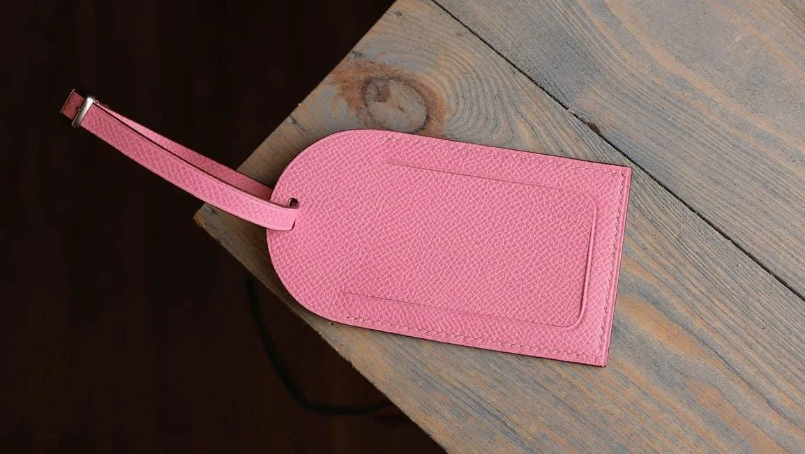 Tag Vali Da - Da Epsom - Pink, Orange, LightGreen - Hình 4