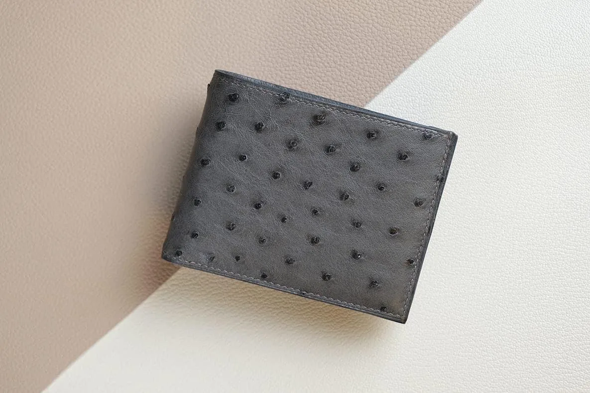 Ví Da Nam - Da Ostrich - Gray - Hình 3