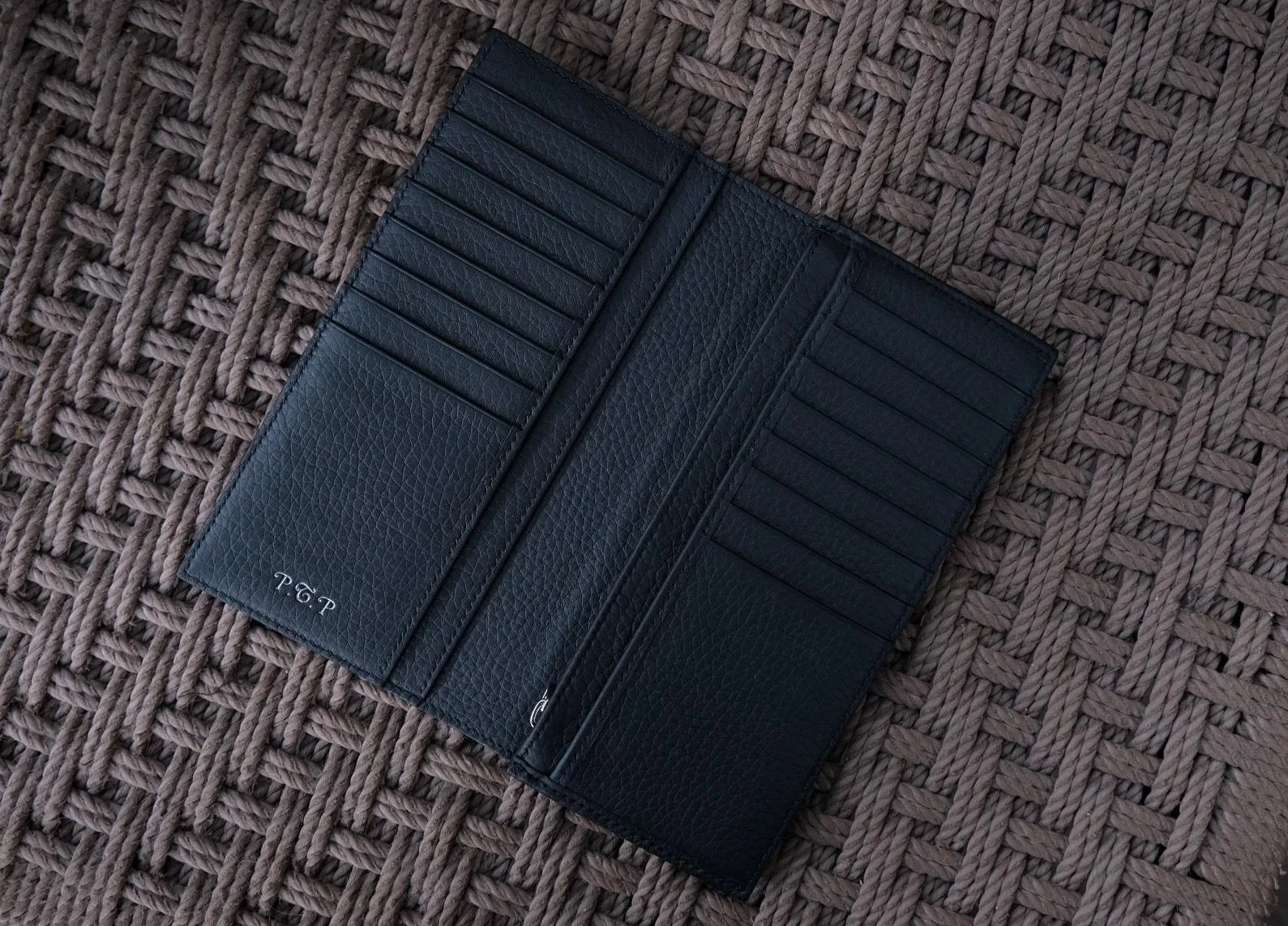 Ví Da Nam - Da Bê Togo - DarkBlue - Hình 3