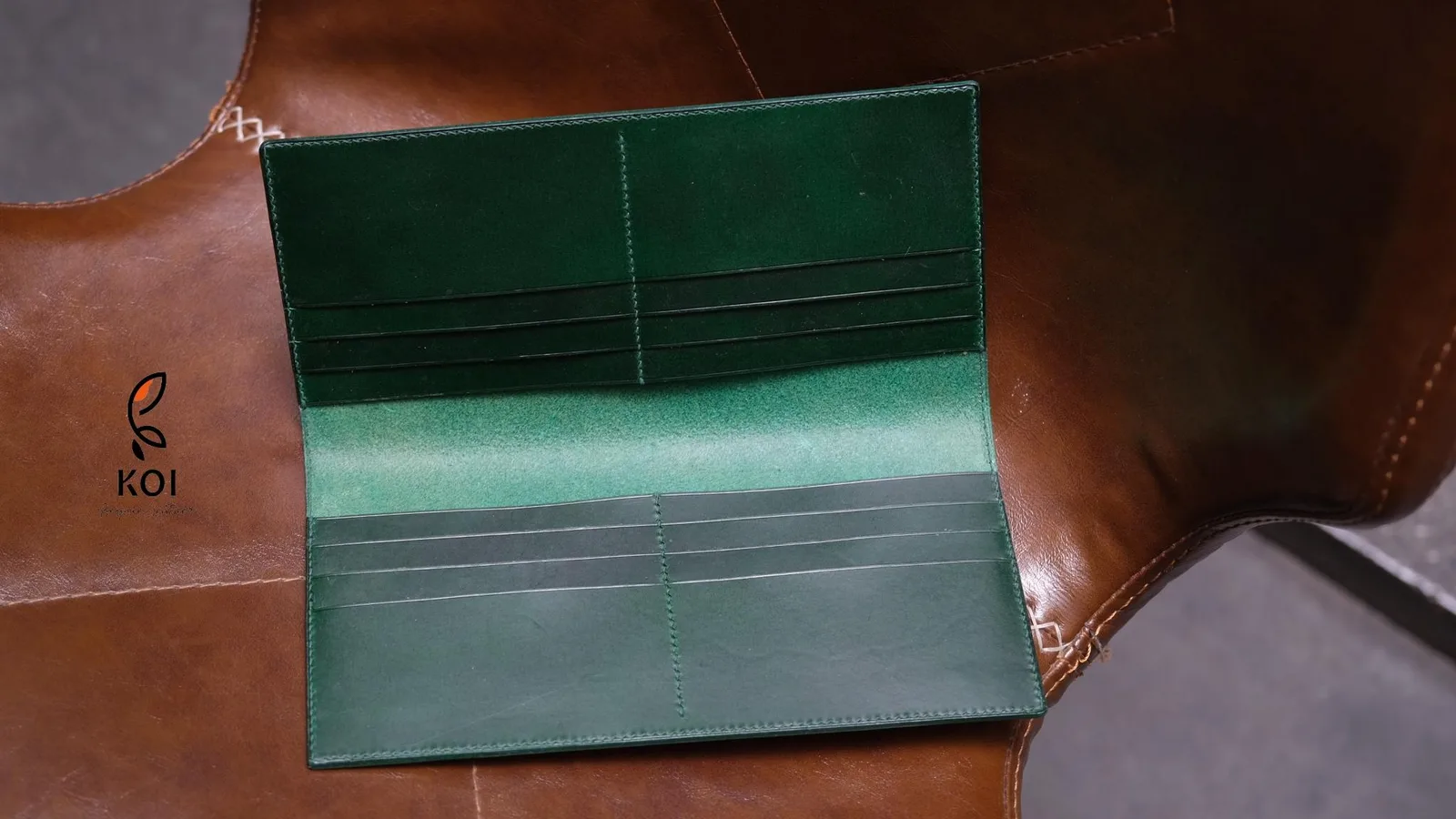Ví Nữ Long Wallet  - Da Buttero - Teal - Hình 2
