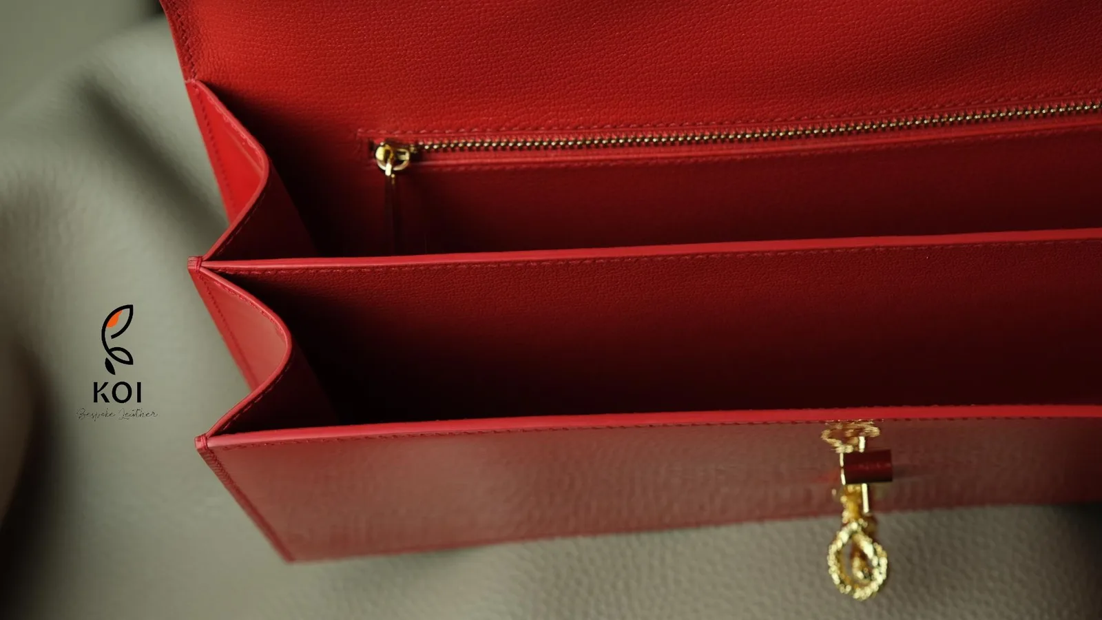 Ví Nữ Long Wallet - Da Patent - Red - Hình 3