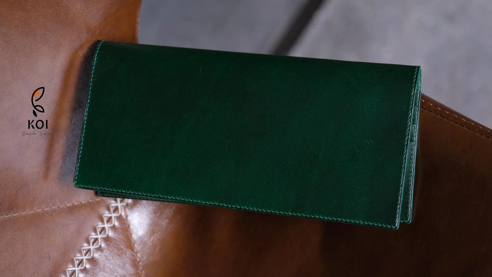 Ví Nữ Long Wallet  - Da Buttero - Teal - Hình 4