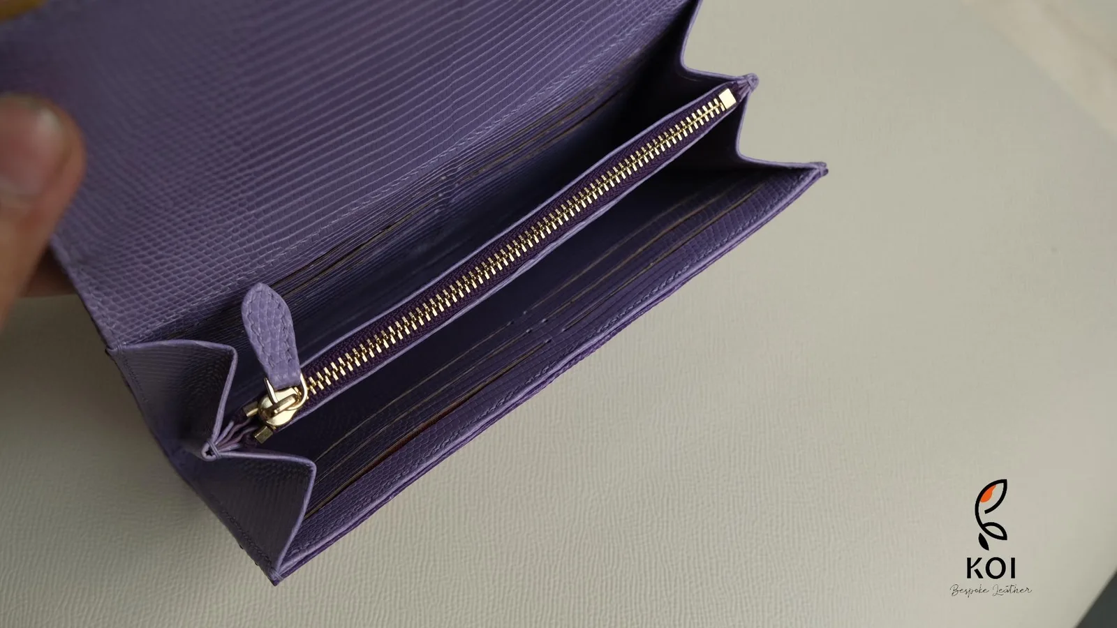 Ví Nữ Long Wallet - Da Lizard - DarkViolet - Hình 4