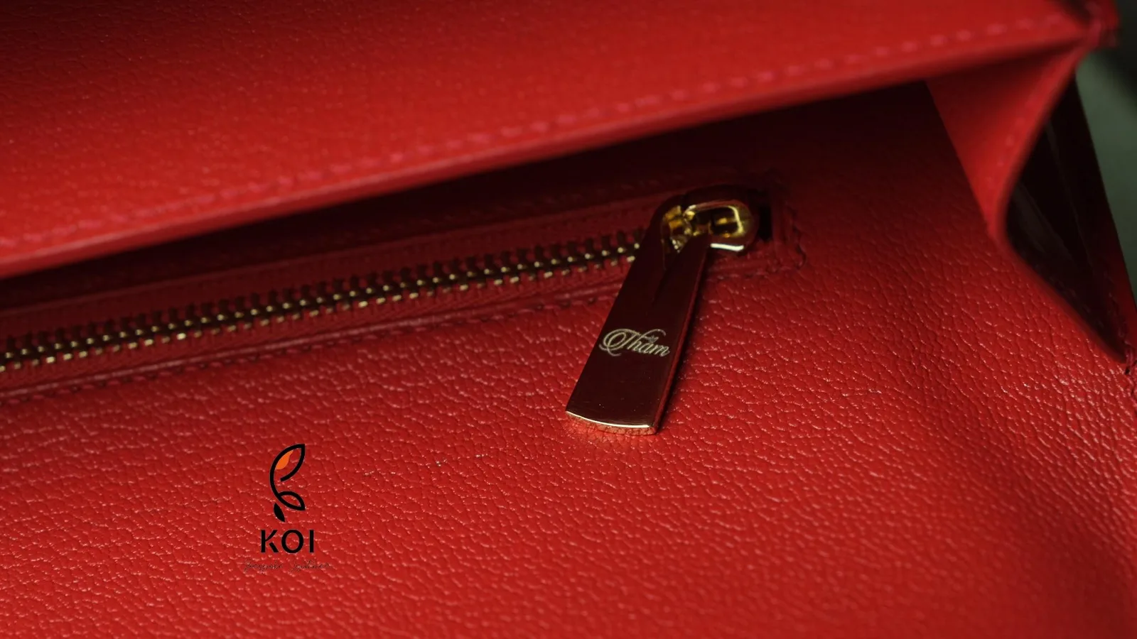 Ví Nữ Long Wallet - Da Patent - Red - Hình 6