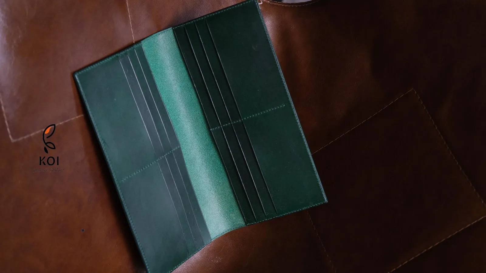 Ví Nữ Long Wallet  - Da Buttero - Teal - Hình 6
