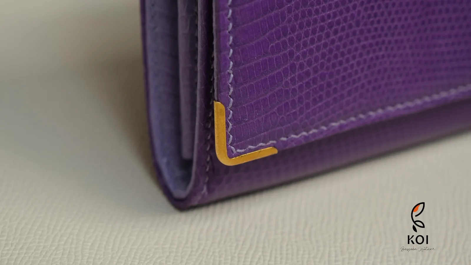 Ví Nữ Long Wallet - Da Lizard - DarkViolet - Hình 5