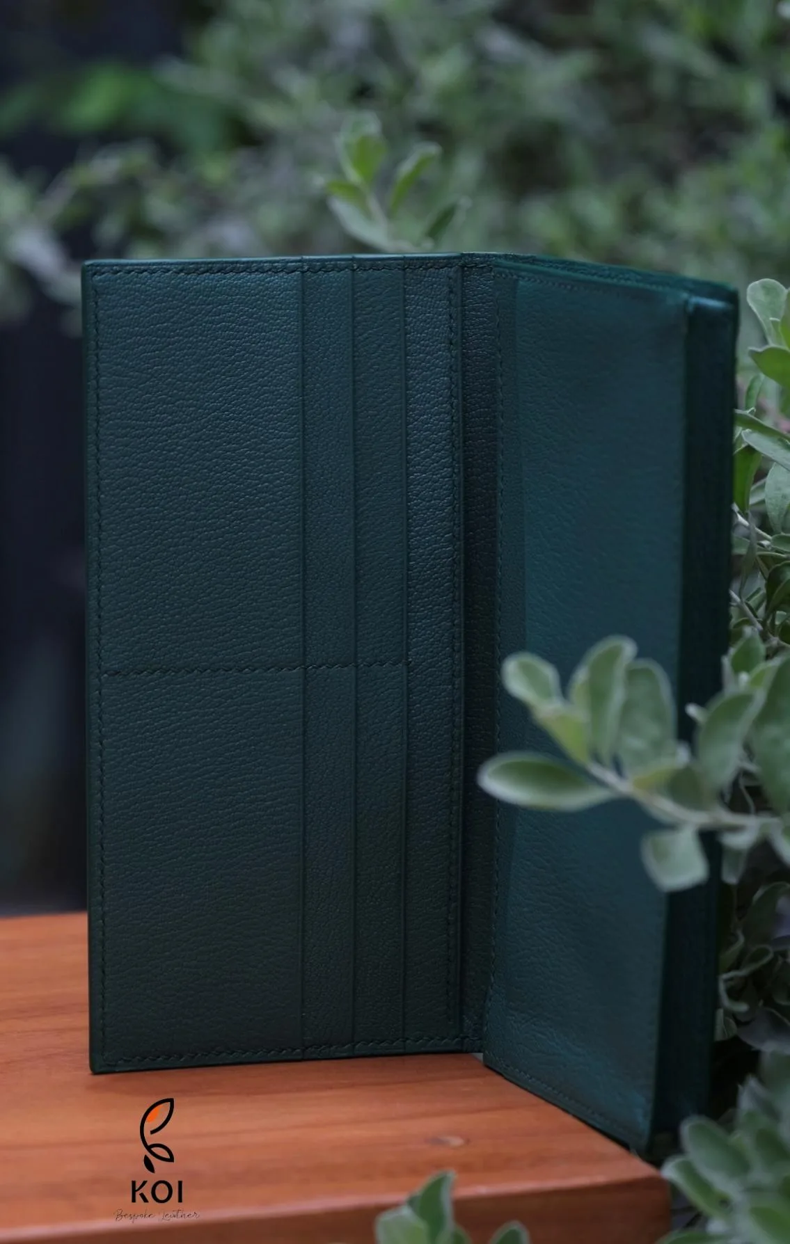Ví Nữ Long Wallet - Da Dê Alran - DarkCyan - Hình 6