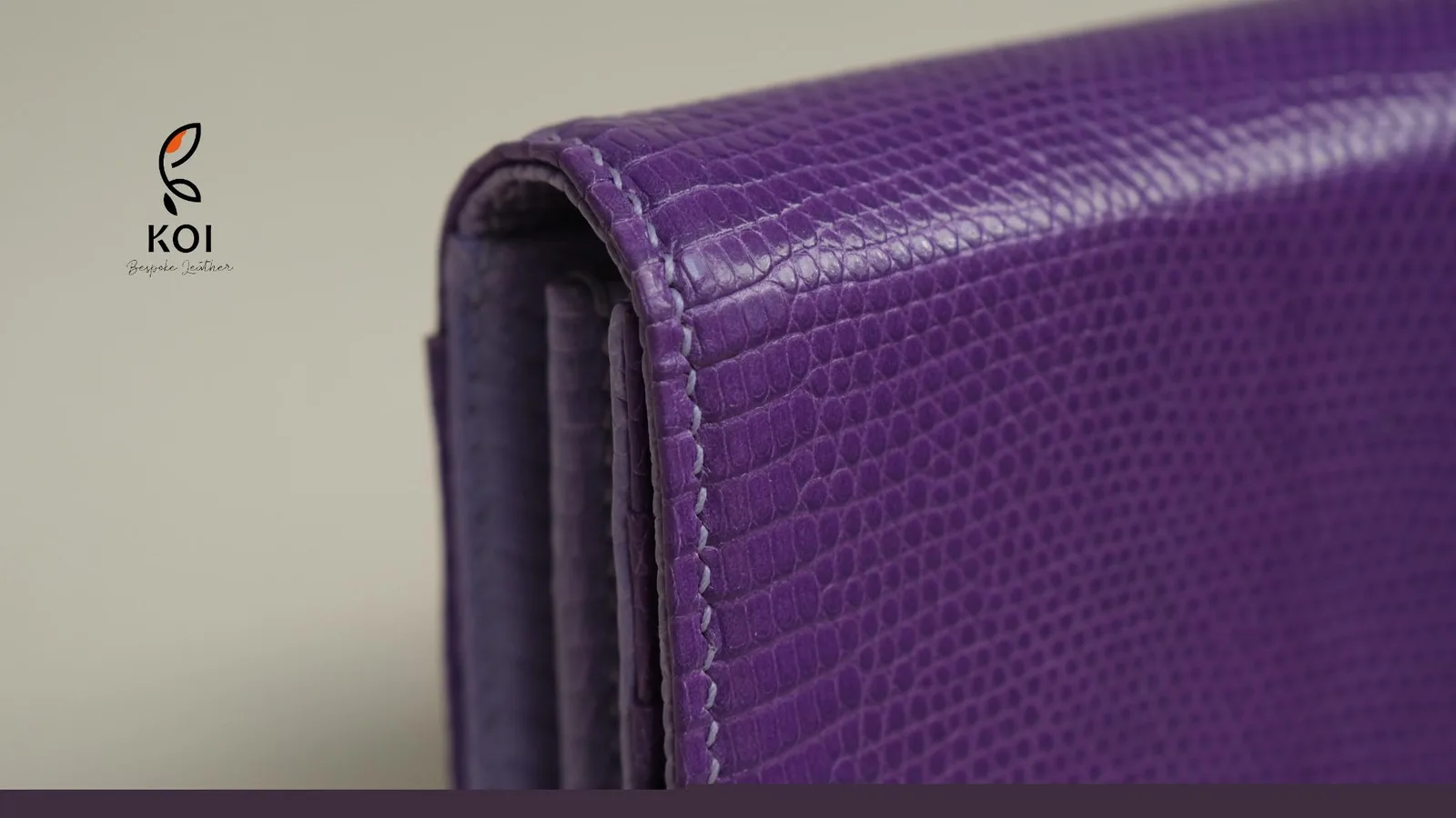 Ví Nữ Long Wallet - Da Lizard - DarkViolet - Hình 7