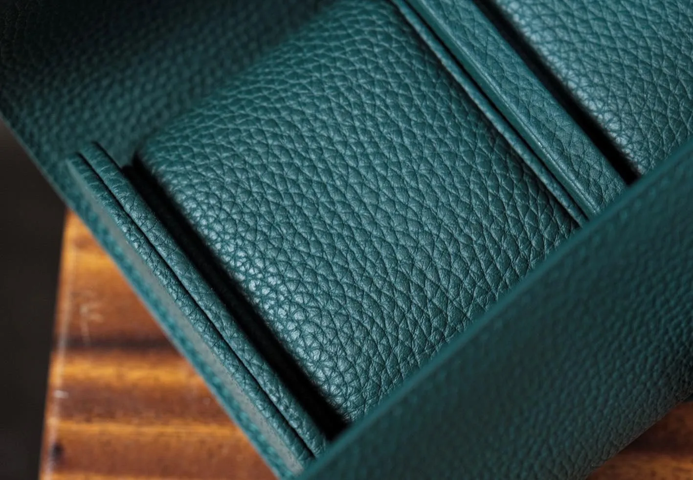 Travel Watch Case – Da Togo – Green - Hình 2