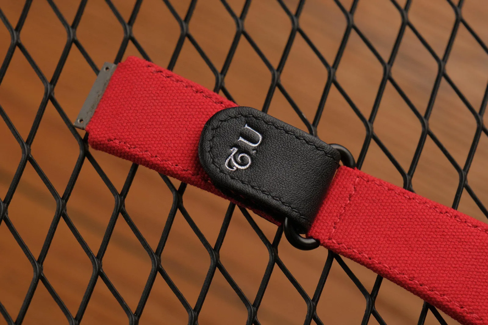 Dây Da Đồng Hồ - Canvas x Swift Calfskin - Red x Black - Hình 5