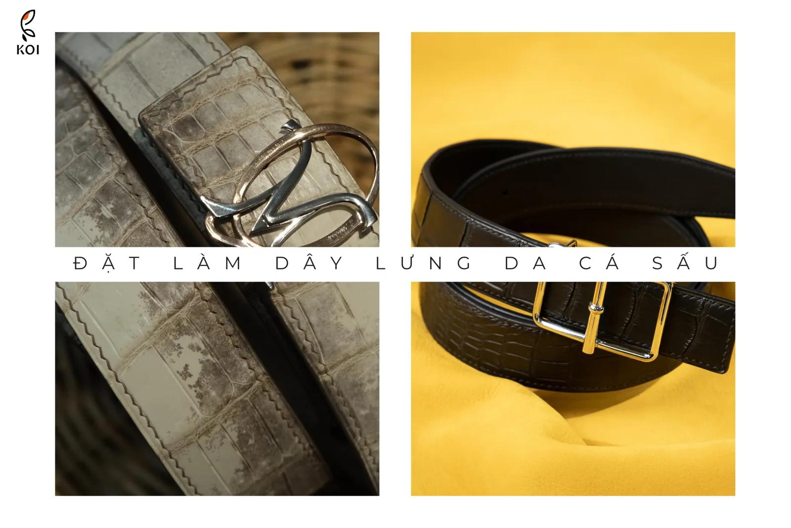 Đặt Làm Dây Lưng Da Cá Sấu Theo Yêu Cầu Thủ Công Cao Cấp