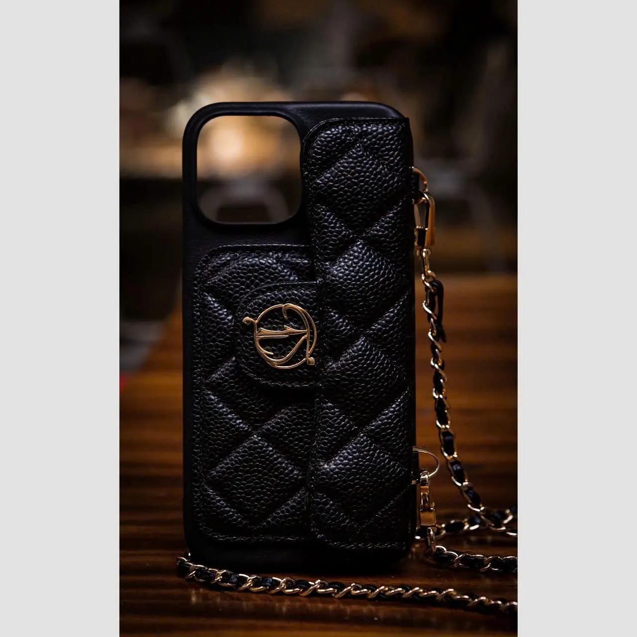 Phonecase Ốp lưng – Da Bê – Black Onyx & Beige Sand - Hình 3