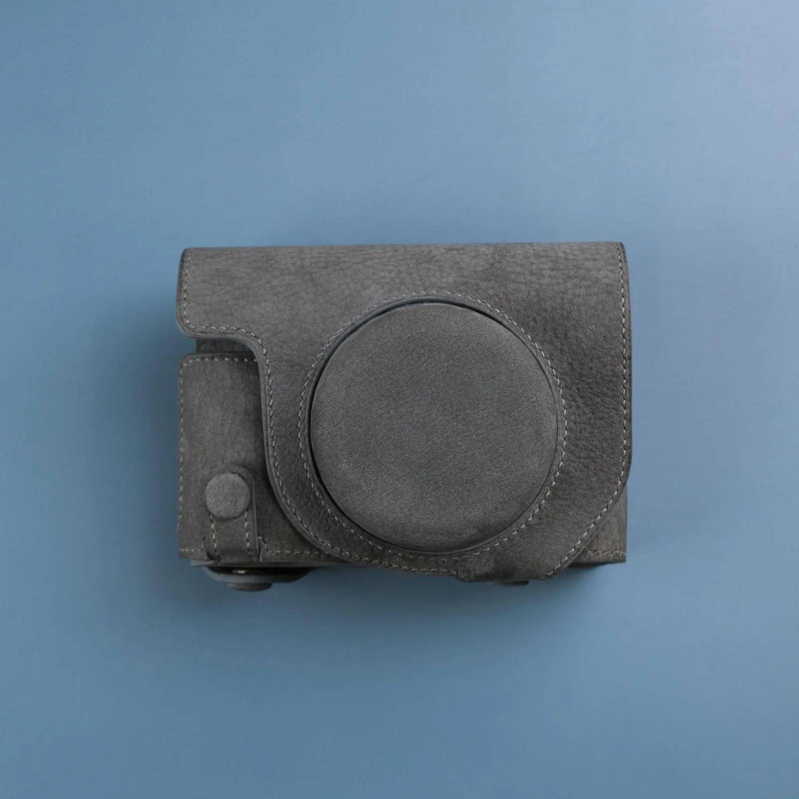 Case Máy Ảnh - Da Nubuck - SlateGray - KOI Leather