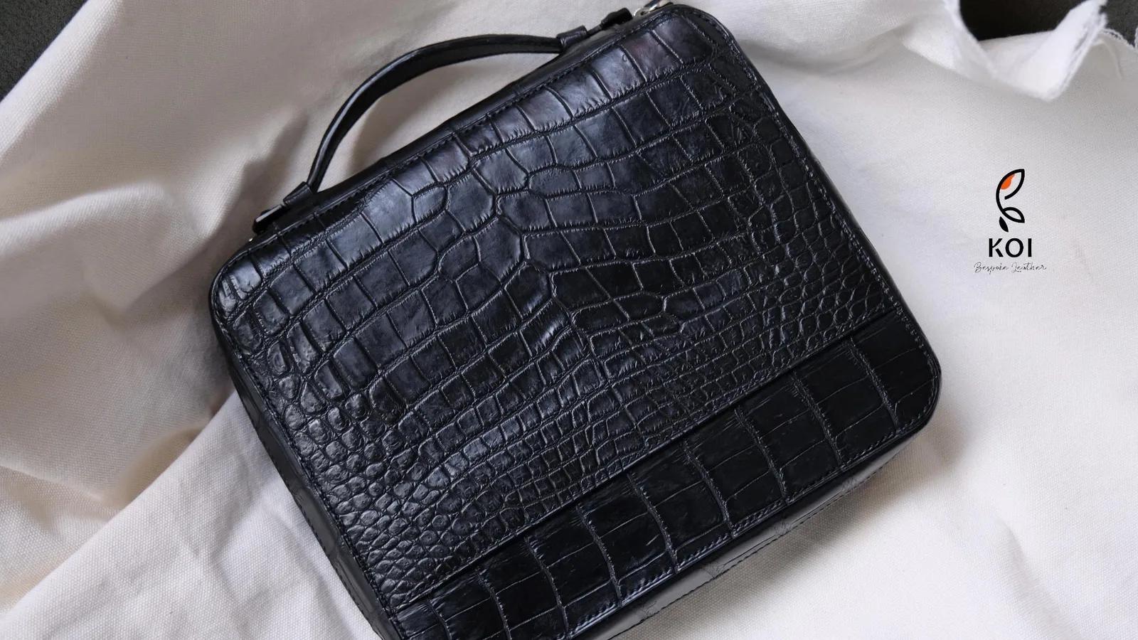 Clutch Da Nam – Da Alligator - Black - Hình 11