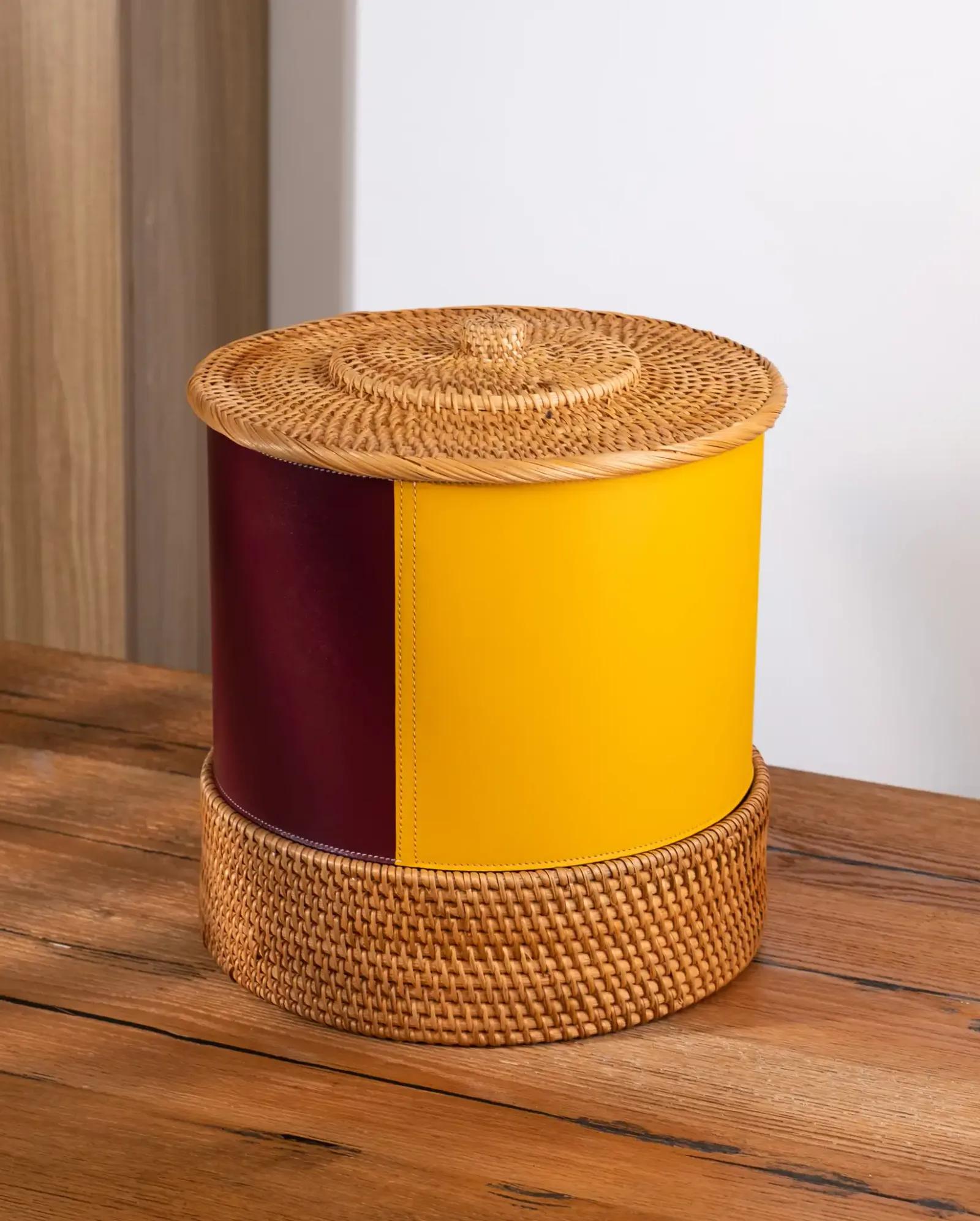 Sọt - Da Bò - Yellow - KOI Leather