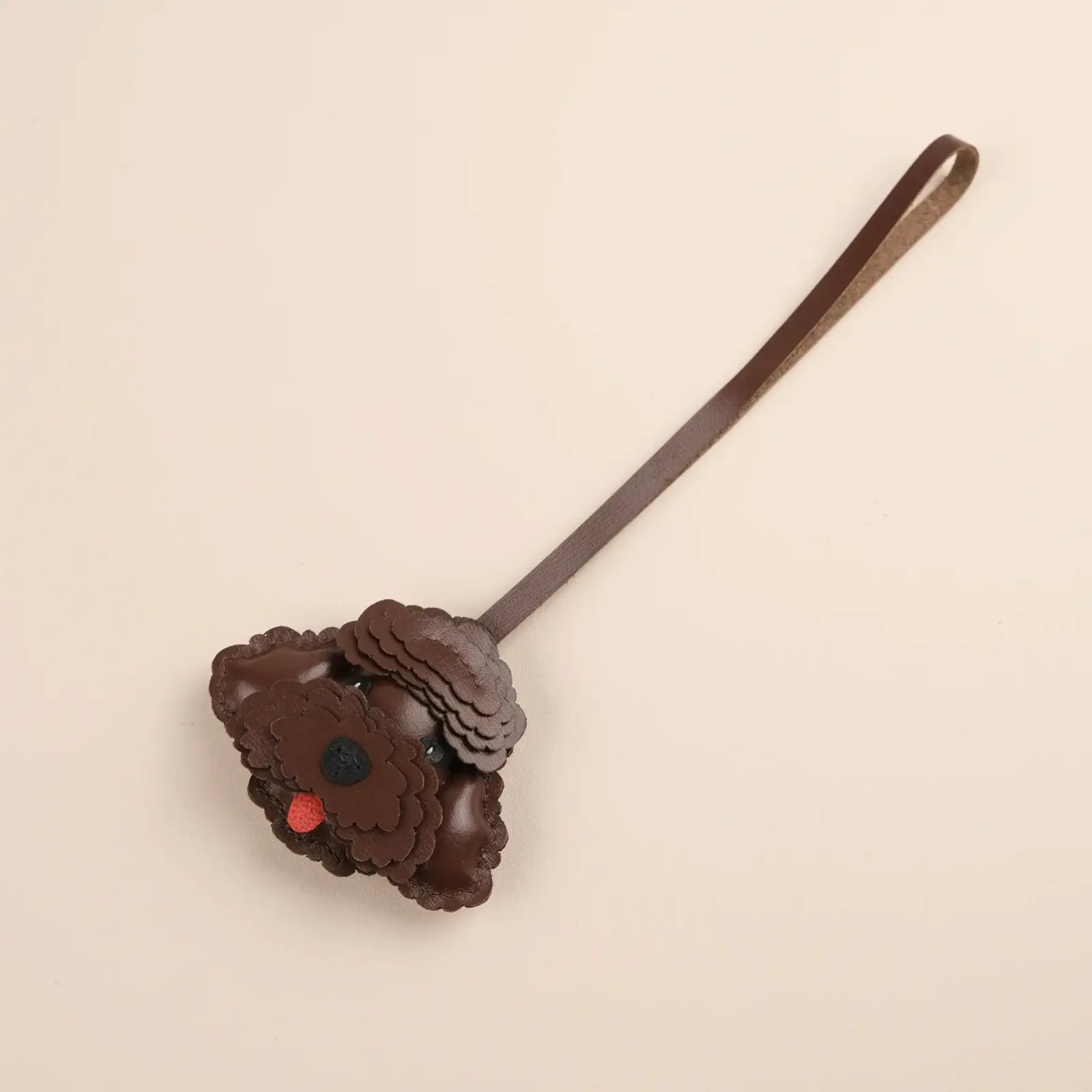 Charm cún poodle - Brown, Black, Dark Brown - KOI Leather