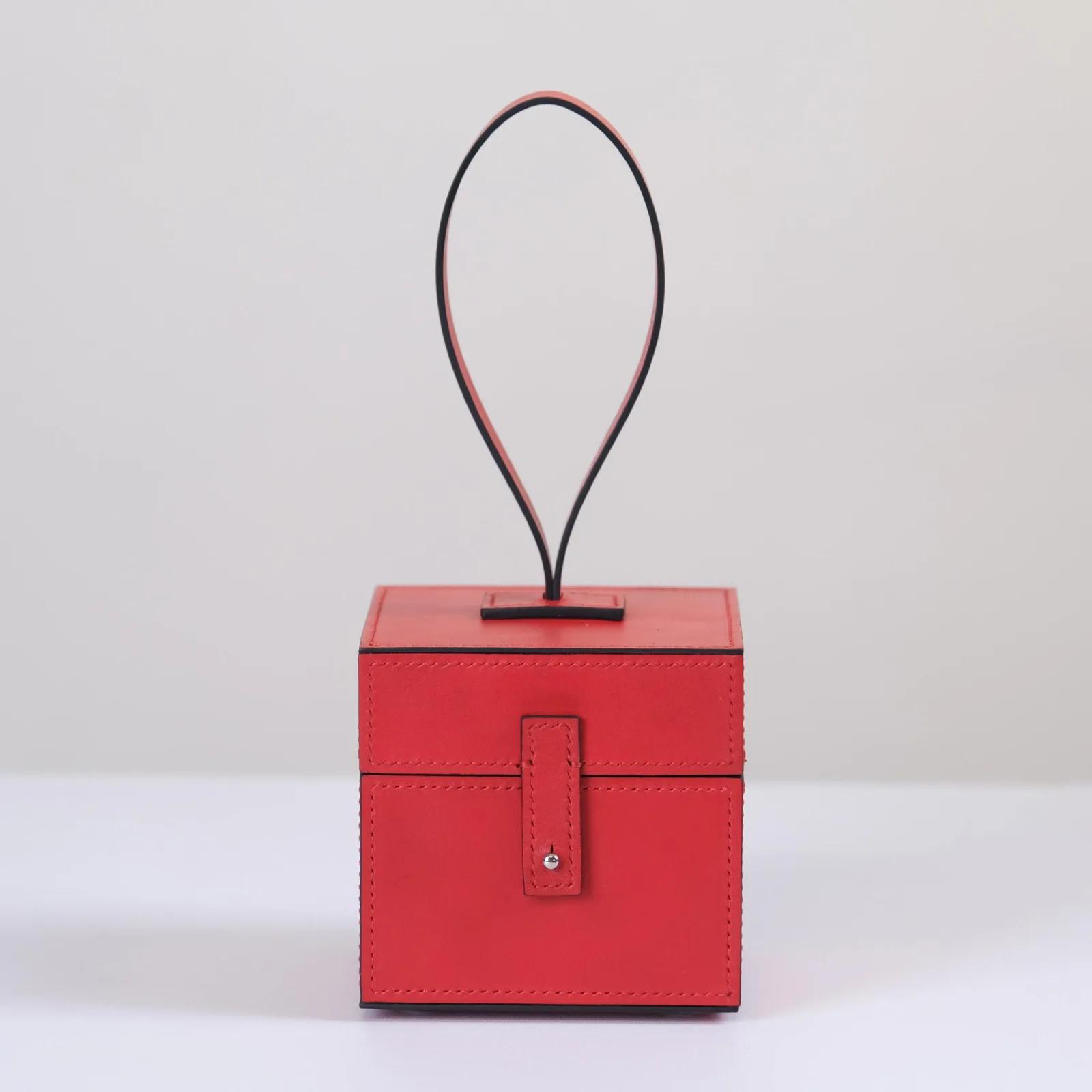 Hộp da cao cấp - Da bò Italia - Red - KOI Leather