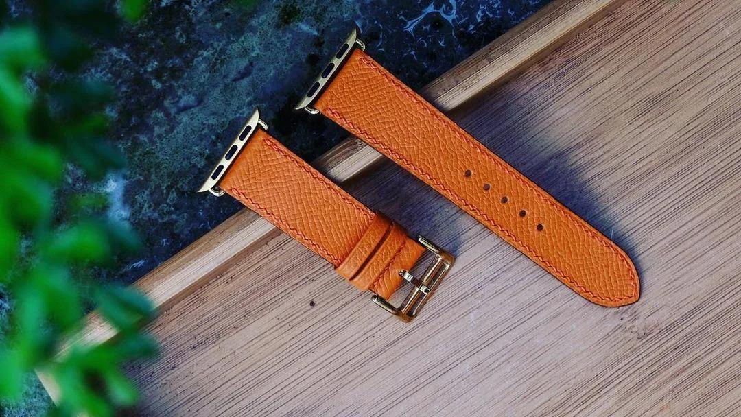 Dây Da Đồng Hồ - Da Epsom - Orange - Hình 2