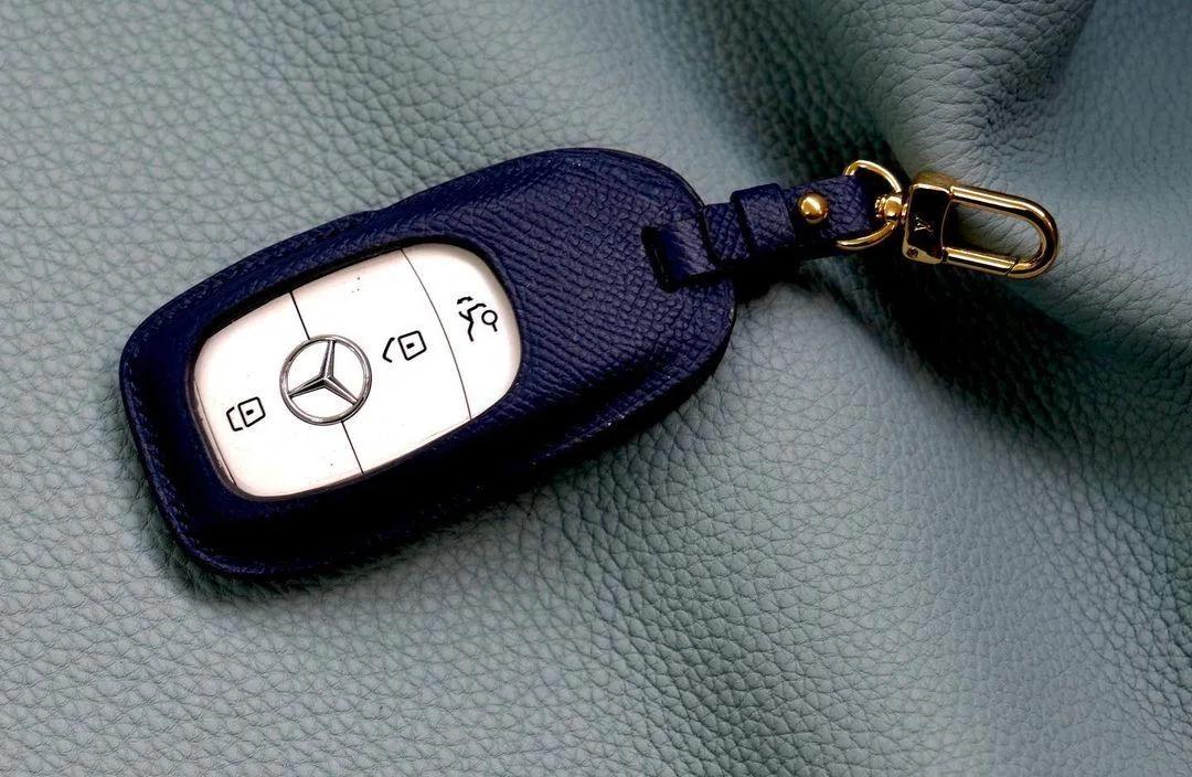 Key Cover Bao Da Bọc Chìa Khoá - Da Epsom - DarkBlue - KOI Leather