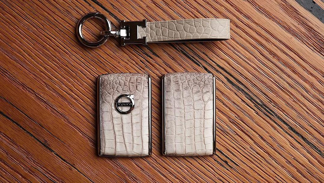 Key Cover Bao Da Bọc Chìa Khoá - Alligator - WhiteSmoke - KOI Leather