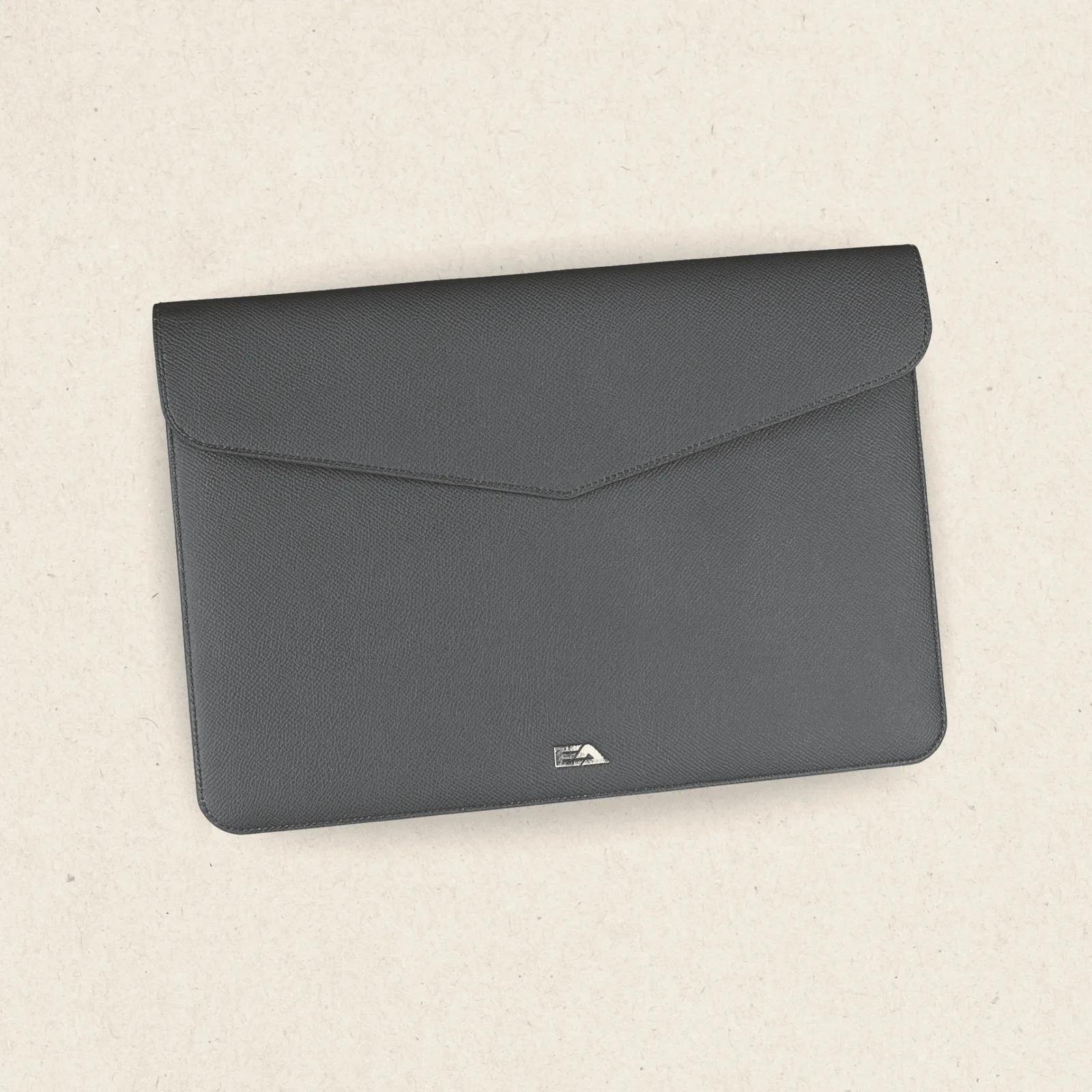 Bao da Macbook, Laptop - Da Bê Epsom - Xám - KOI Leather