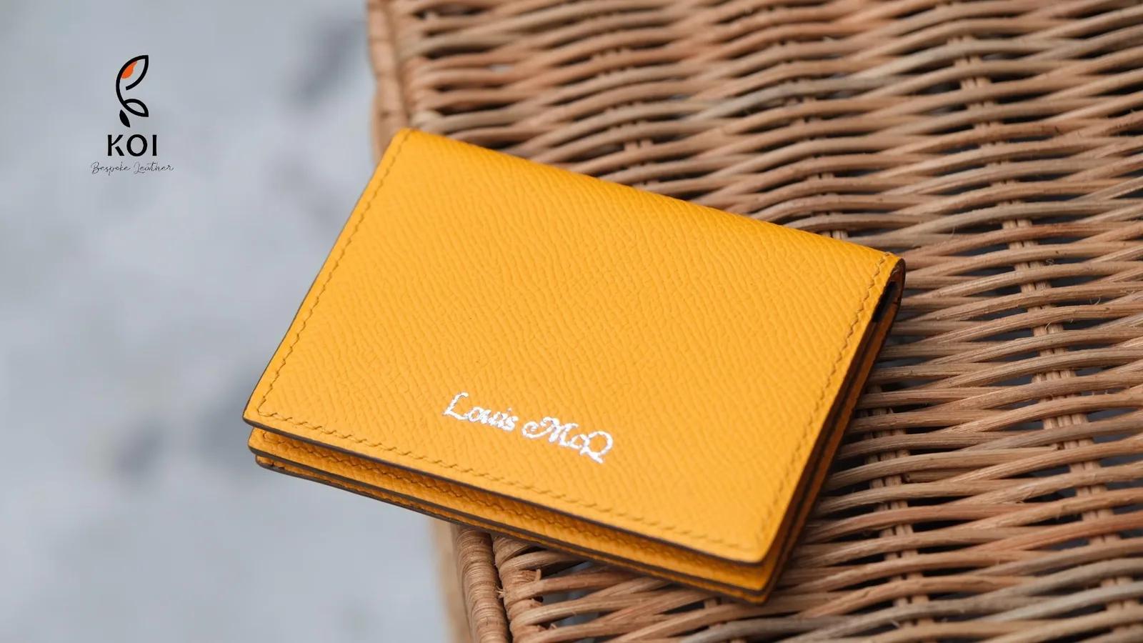 Men's Wallet — Fine-Grain Calfskin, Yellow