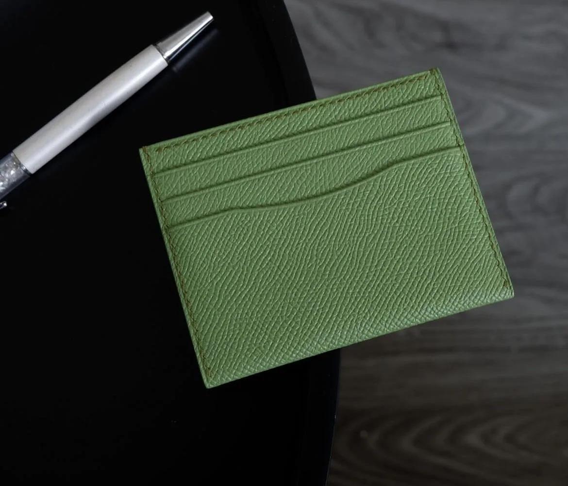 Card Holder Ví Đựng Thẻ - Da Epsom - Green - Hình 3