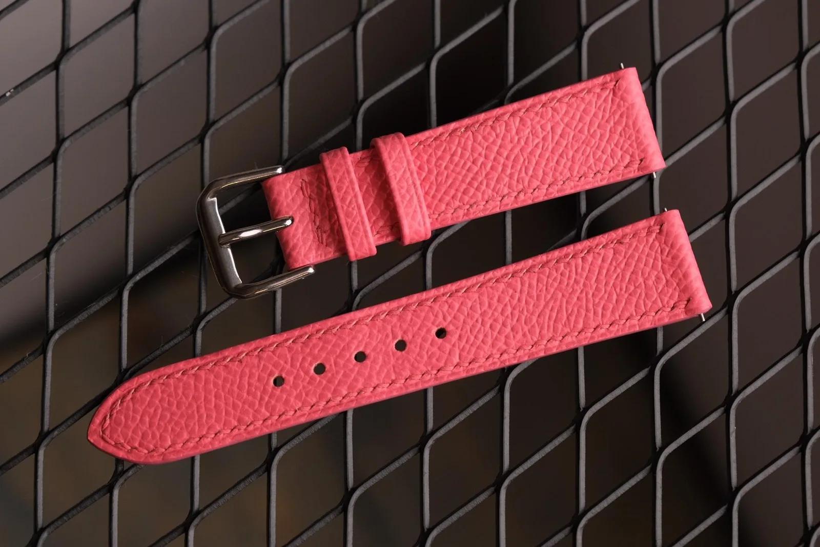Dây Da Đồng Hồ - Da Epsom - Pink - KOI Leather