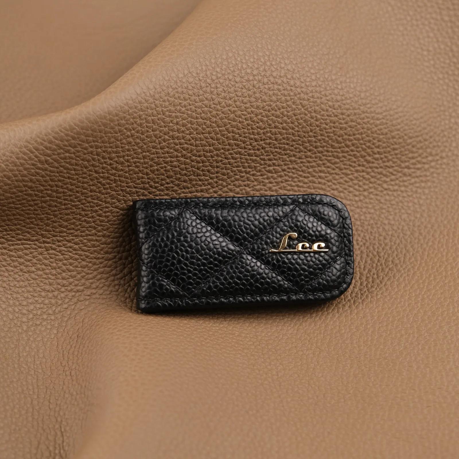Kẹp Tiền Money Clip - Da Caviar - Black - KOI Leather